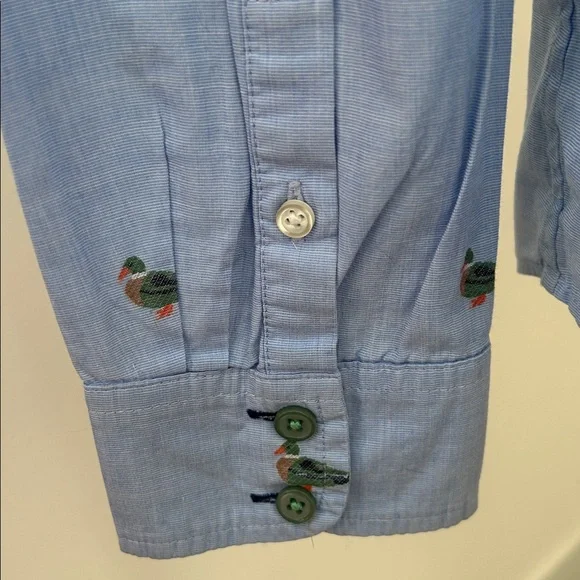 Talbots Blue /Green Duck Print Button Down Sz
S - Picture 5 of 7